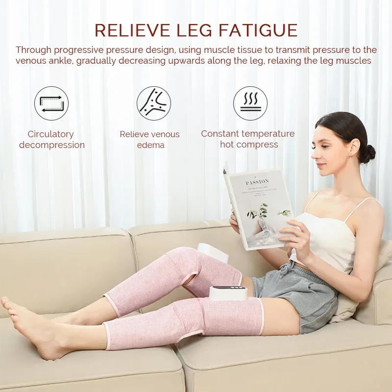 foreverlily Electric Leg Calf Massager 3 Mode Air Pressure Airbag Vibration 360° Leg Massage Promote Blood Circulation