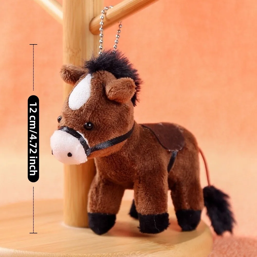 New Stuffed Animal Horse Plush Doll Long Hair Soft Plush Horse Pendant 12cm Pony Pendant GiRL
