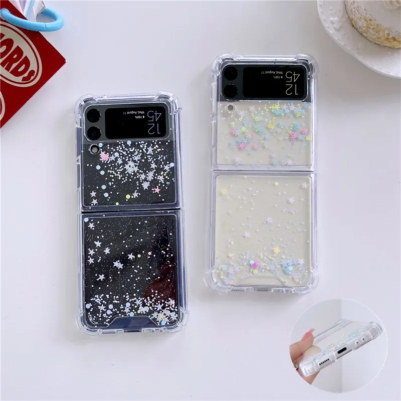 Per Samsung Galaxy Z Flip 3 Z Flip 4 Custodia Trasparente Fantasy Fold Case Per Samsung Z Flip 1 2 Cover Posteriore Morbida Antiurto