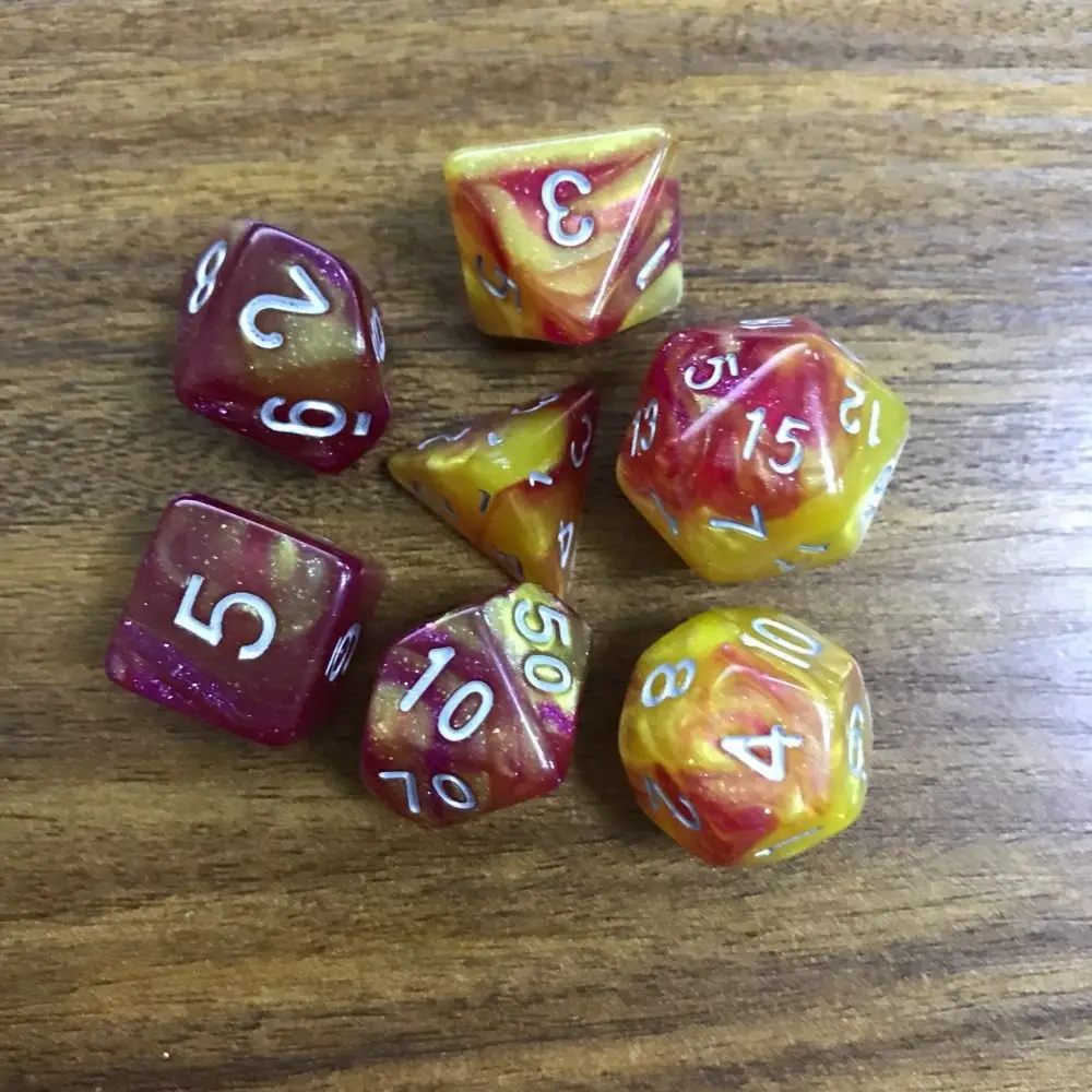 7Pcs/set Gift 7-Die For TRPG DND Game Dice DND Dice Polyhedral Table Game
