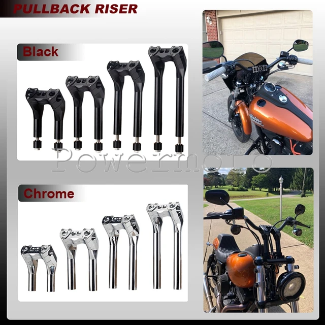 Motorcycle Club Style Straight Handlebar Riser Clamp T-Bar Handle