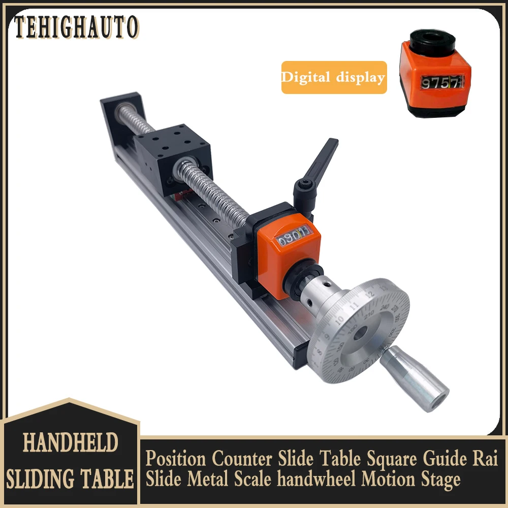 ตําแหน่งเคาน์เตอร์สไลด์ตารางสแควร์ท่องเที่ยว Rai สไลด์โลหะขนาด handwheel Motion Stage C7 Ballscrew โทรศัพท์มือถือแผง 50 มม.X 48 มม. 1
