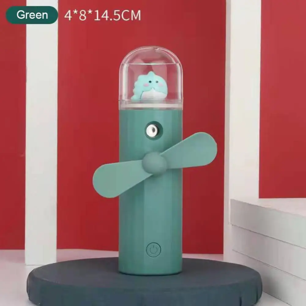 Description Picture 3 of item2 In 1 Portable Fan Humidifier USB Rechargeable Handheld Fan Water Spray Mist Fan Face Steamer Air Conditioner Cooling Fan