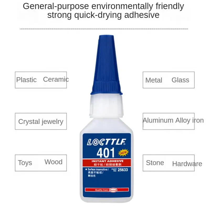 1PC 20g Loctite 401 Instant Adhesive Bottle Stronger Super Glue Multi-Purpose super glue acrylate glue silicone glue thermal glue shoe glue sealant glue tempered glass glue anti leak sealant electrical sealant