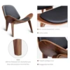 Replica Hans Wegner Lounge Shell Chair Black Walnut Wood/ Black Palisander/ Red Ash Wood Nordic Designer Single Chair Creative Design Chair 2
