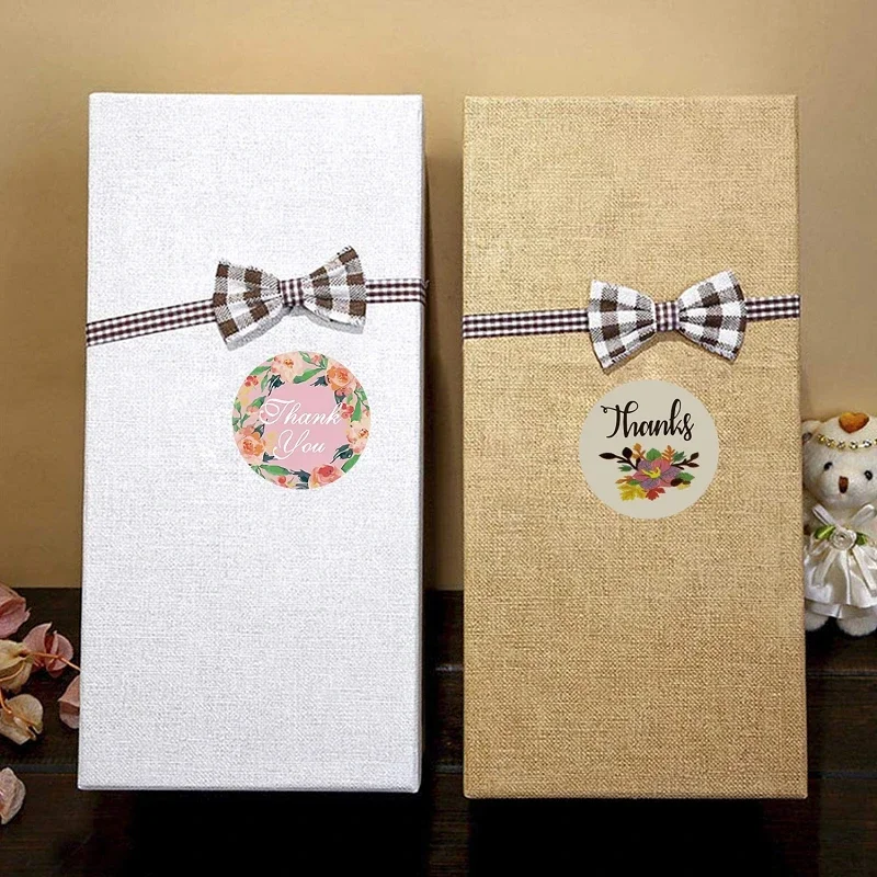 2 inch/5cm Round Floral Thank You Stickers 500pcs for Wedding Favors Party Handmade Gift Envelope Seal Stationery Sticker