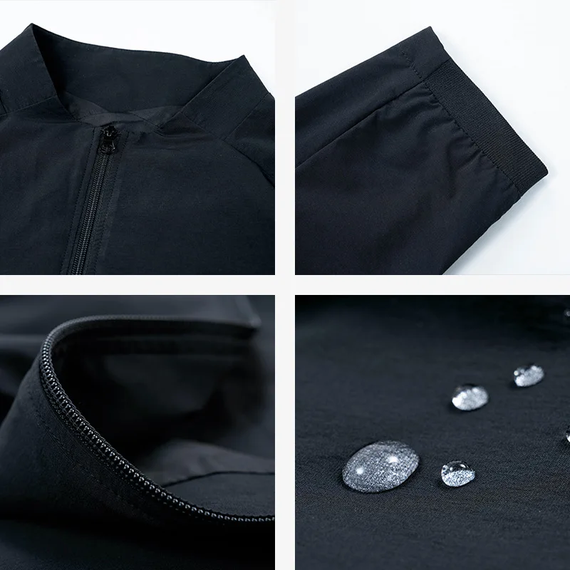 Waterproof Jacket 2023 Autumn New Fashion Quality Solid Color Zipper Long Sleeved Sport Coat Men's clothing