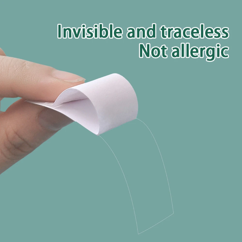 【Happier】 36Pcs Transparent Double Sided Tape For Clothing Dress Body Skin Anti-Exposure Adhesive Sticker Strips. 