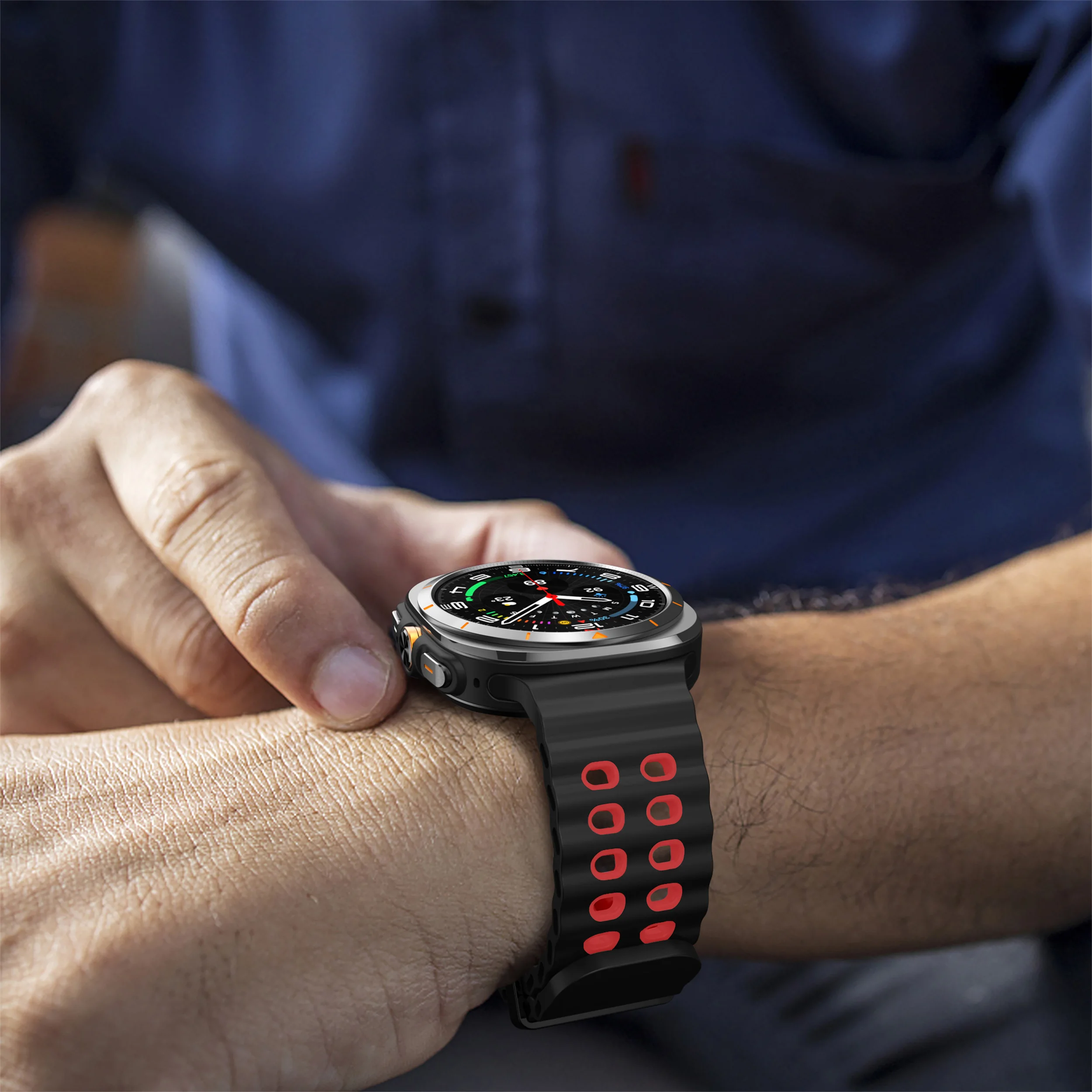 Silicone Breathable Marine Strap Wristband Bracelet