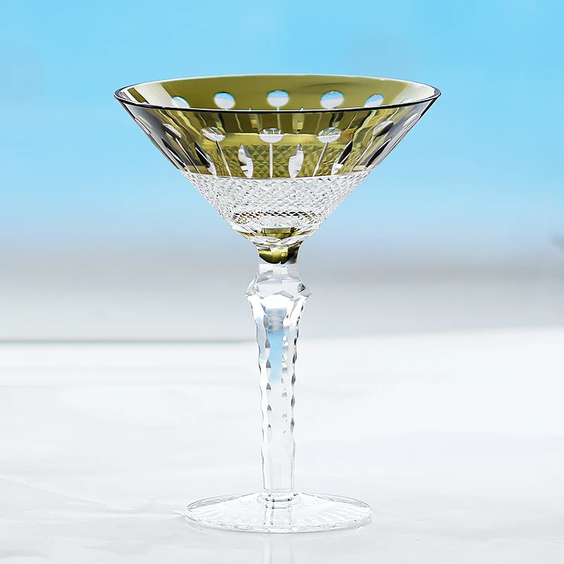 كأس زجاجي على الطراز التشيكي مصنوع يدويًا من زجاج...