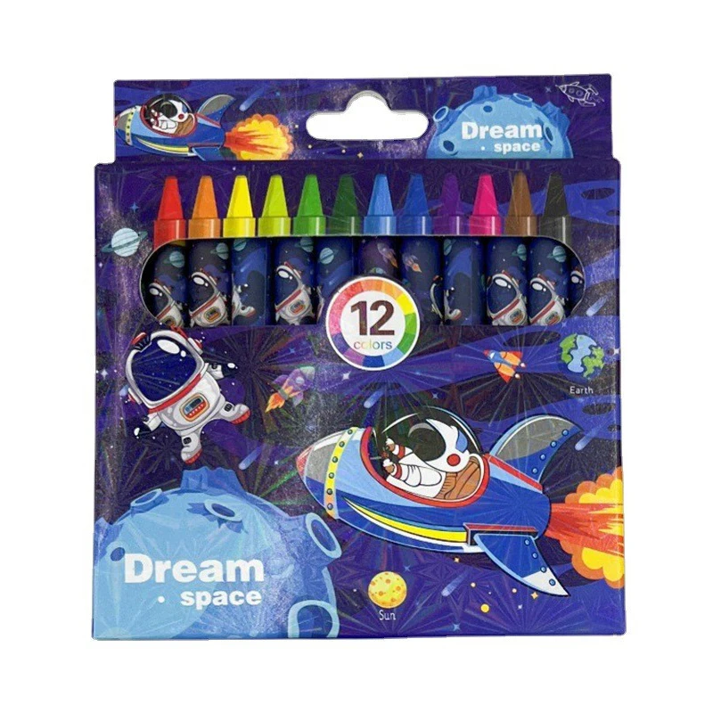 Unicorn Crayon Set 12 Color Boxed Drawing Painting Multicolor Crayons Pen Art School Supplies Hand-patinted Child Graffiti Tools colored crayons children painting supplies