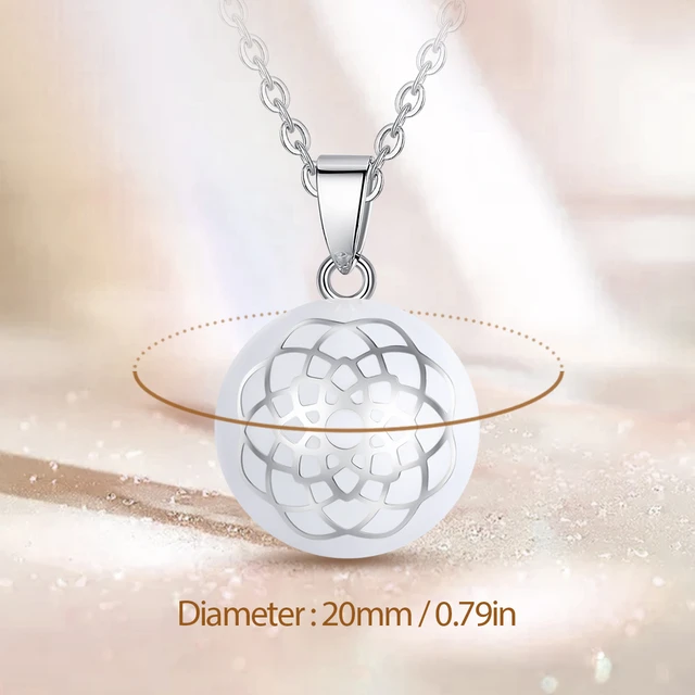 LLAMADOR DE ÁNGELES Y JOYA DE EMBARAZO & VÍNCULO ·FLOWER OF LIFE PLATA·