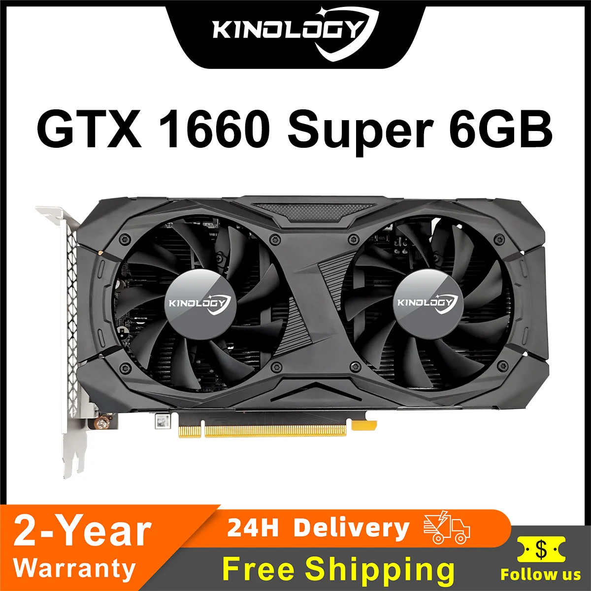 Scheda Grafica Gtx 1660 Super 6Gb Gddr6 192 Bit Pci-E 3.0X16 8Pin Nvidia Gpu Gtx 1660 Scheda Video Super Gaming Placa De Video