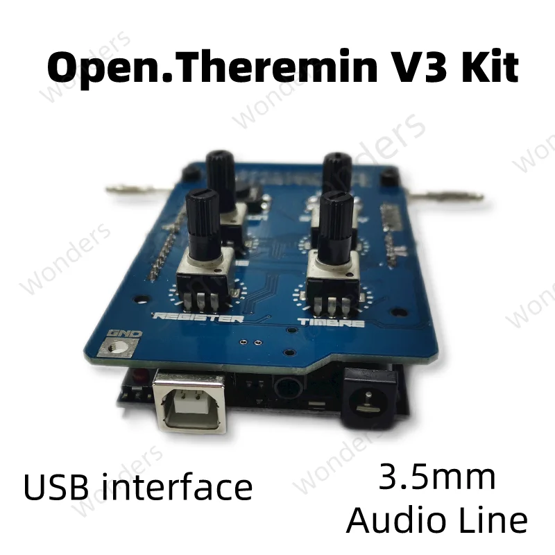 Theremin Kit Musical com Antena Arduino Uno Cabo Usb Instrumento Eletrônico Pronto para ir Personalização Personalizada - Imagem 3