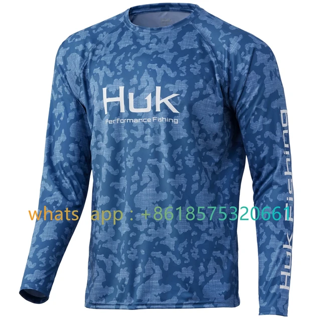 Huk Men's Pursuit Camo Vented Long Sleeve Shirt Fishing Shirt