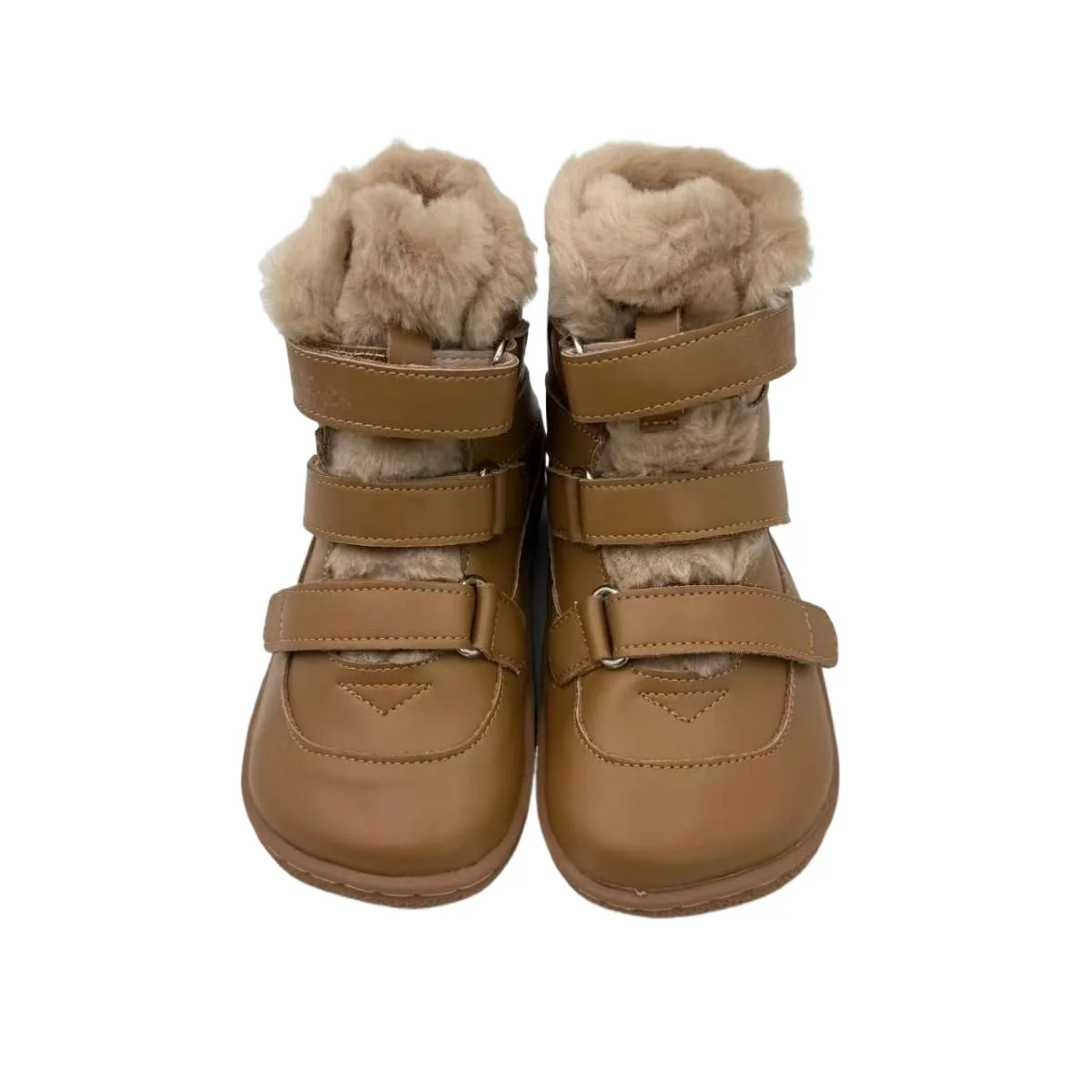 TipsieToes Genuine Leather Kids' Winter Snow Boots with Fur Lining