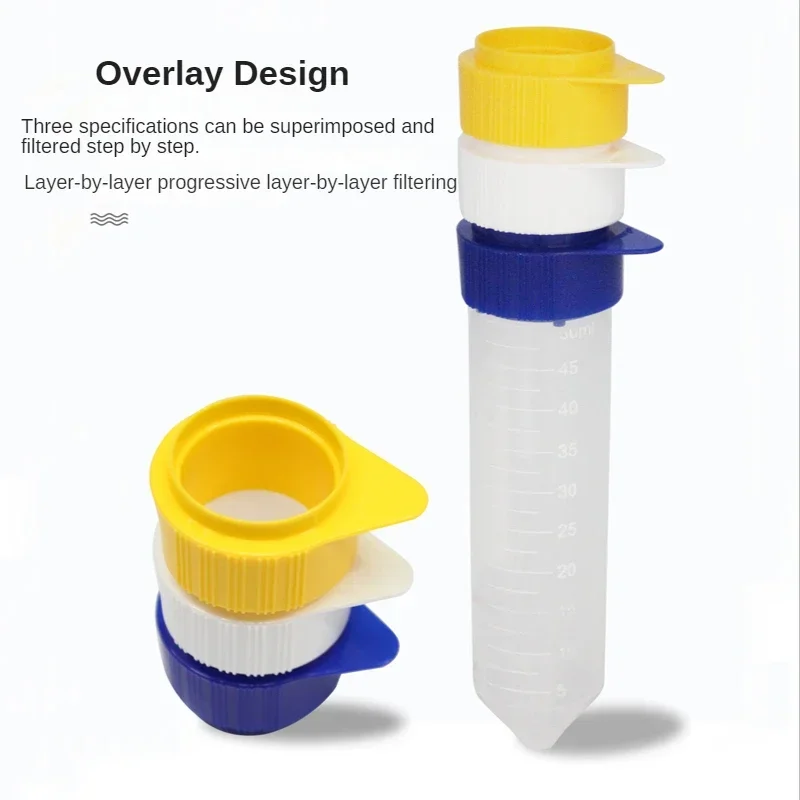 Biosharp 50pcs Disposable Cell Strainer Nylon Filter Membrane Individually Sterile Packaged Used for Lab Cell Culture Filtration