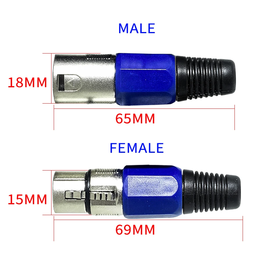 Câble DMX Keepdrum 6 M Bleu – XLR 3 Broches 100 Ohm – Commande Éclairage Scénique Fiable Anti-Torsion