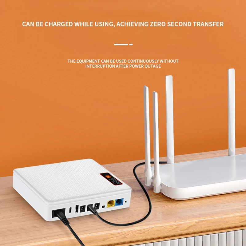 White UPS uninterruptible power supply for Router camera switch optical modem network bridge 16000mah DC 5V 9V 12V 100-240V AC