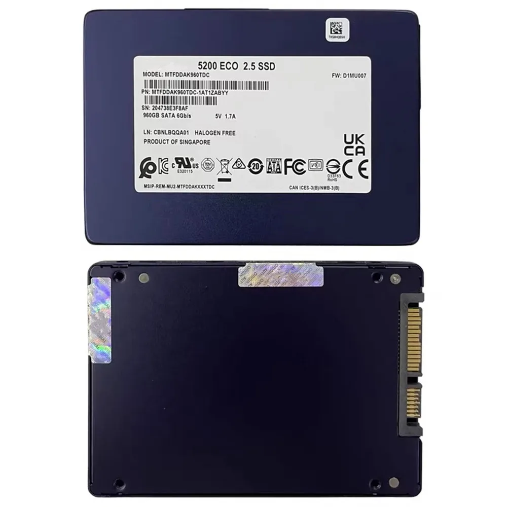 Lenovo - MICRON 5200 ECO 2.5 SATA SSD 960GB 2台セット Amazon.com: Micron Consumer Products Ssd MTFDDAK960TDN