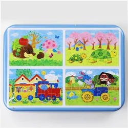 Wooden Cartoon Animal Educational Jigsaw Puzzle Set (Style 5)