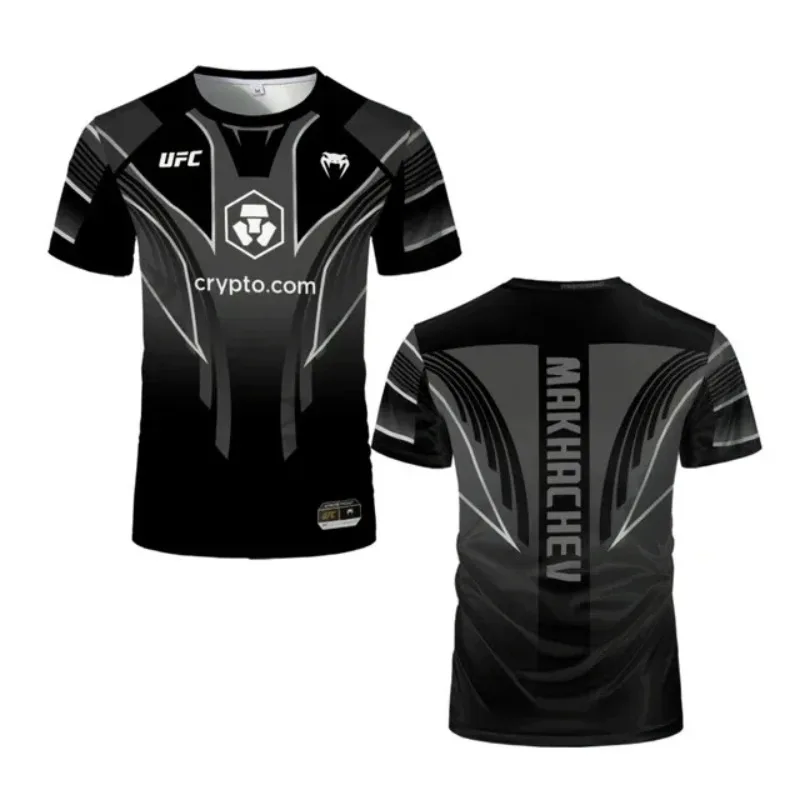 Sportswear Tshirt Fighting Competition Men's Summer Mesh Round Neck Outdoor Short Sleeve Women's Tops Tee Casual