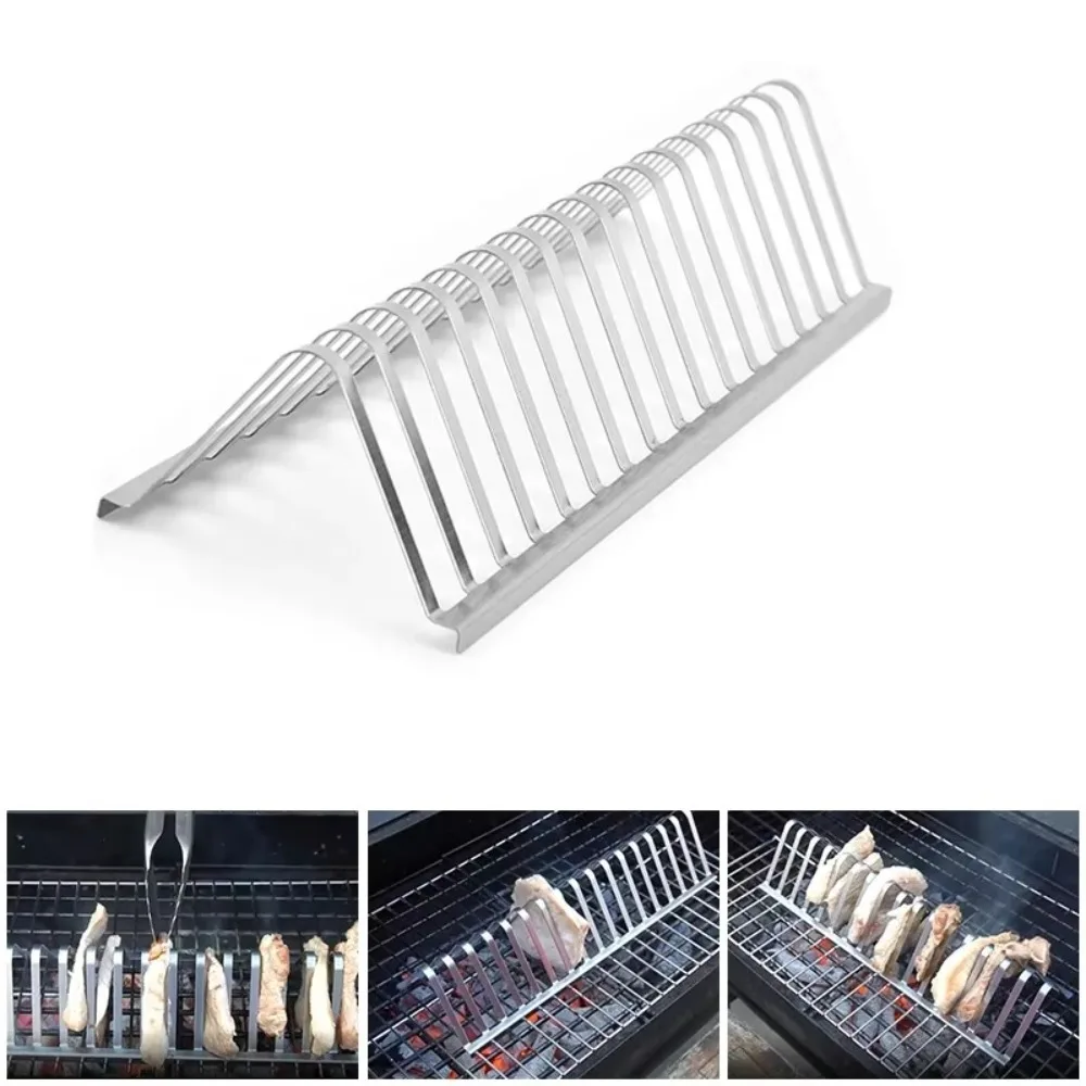 High Qualtiy Stainless Steel Barbecue Grill Portable DIY 12 inch Barbecue Antirust BBQ Accessories Roasting Stand Outdoor