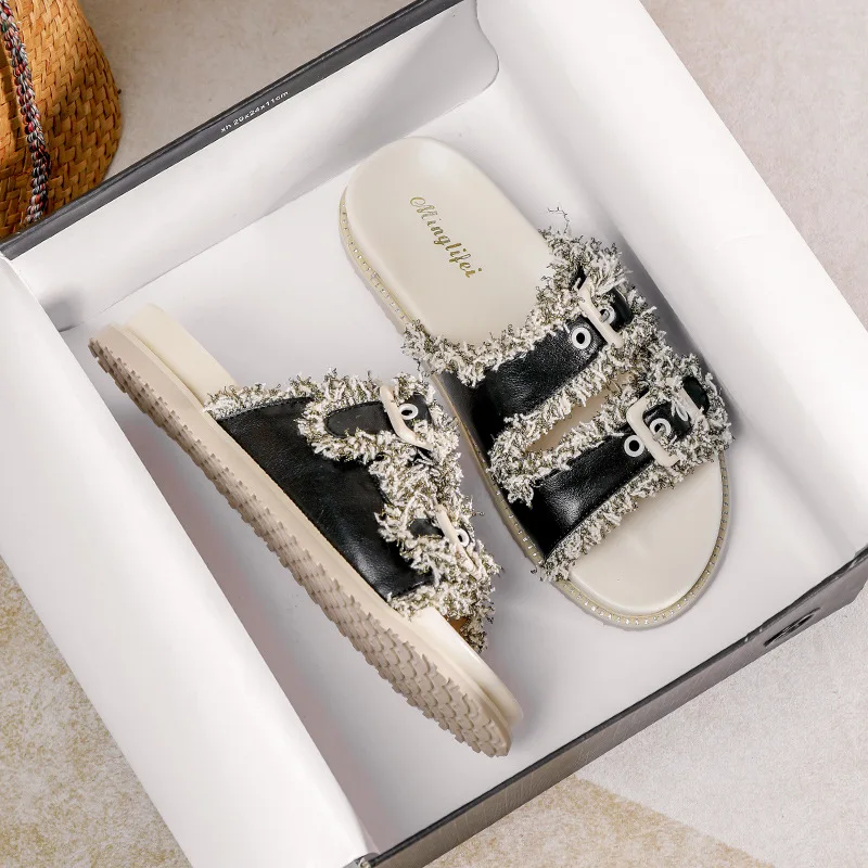 Flat Sole Sandals For Women in The Summer of 2023, New Gentle Style, Thick And Soft Soles, Versatile For External Wear