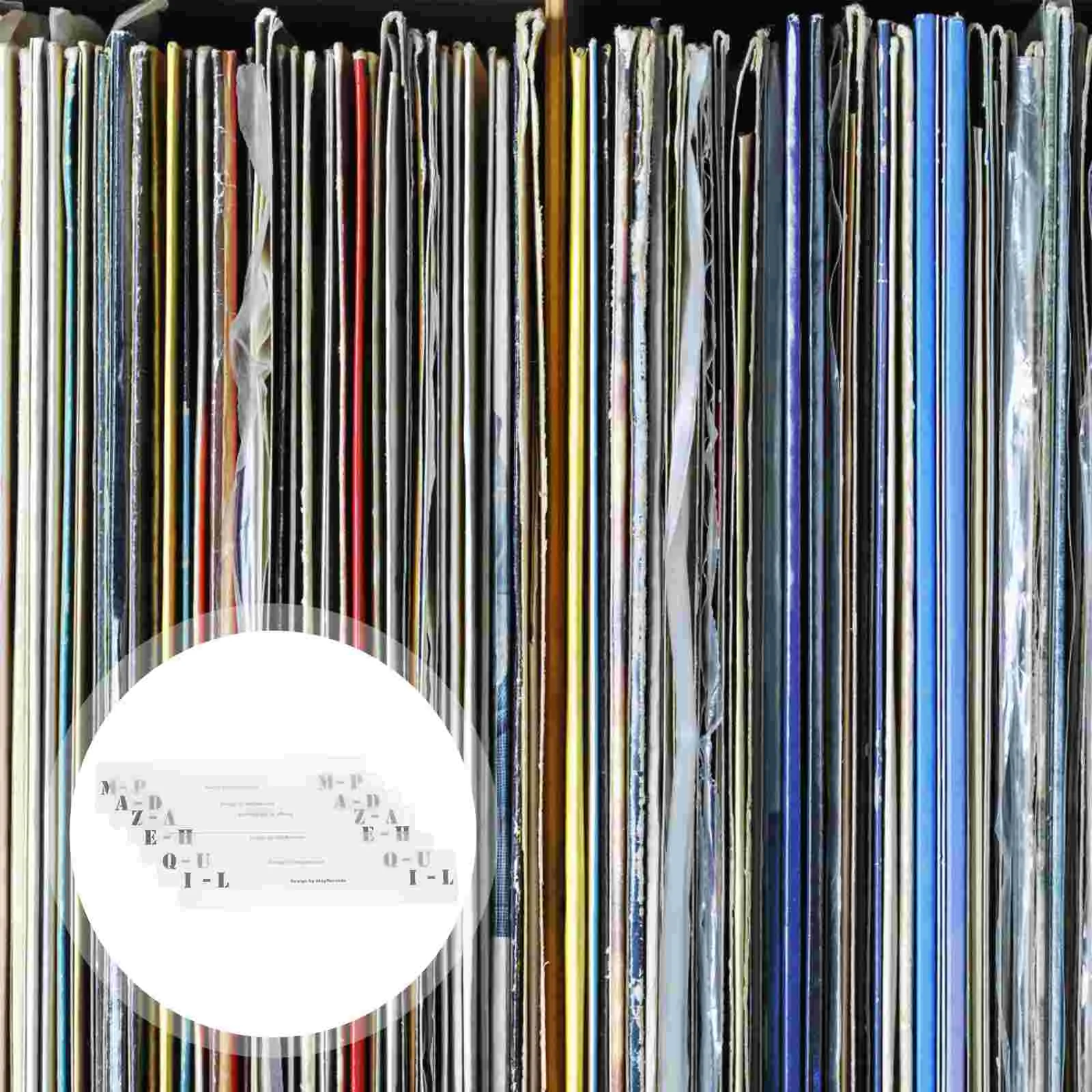 

6 Pcs Record Sorting Card Labels Horizontal Organizer CD Index Letter Divider Acrylic Dividers A-Z