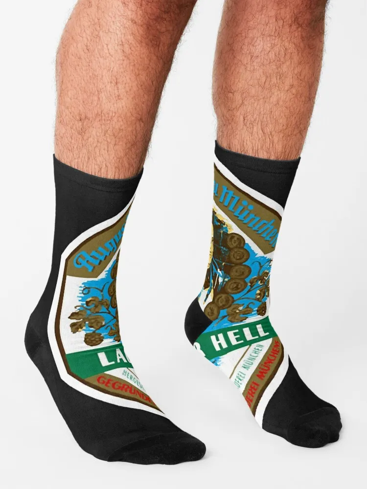 Augustiner hell beer Socks christmas socks designer socks valentine gift ideas Socks For Man Women's