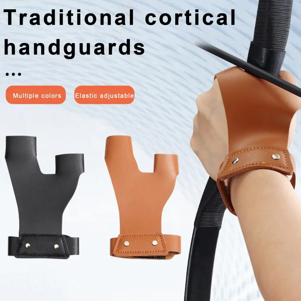 

Archery Shoot Glove Faux Leather Hand Guard Youth Adult Finger Protector Outdoor Bow Arrow Hand Protection Archery Accessories