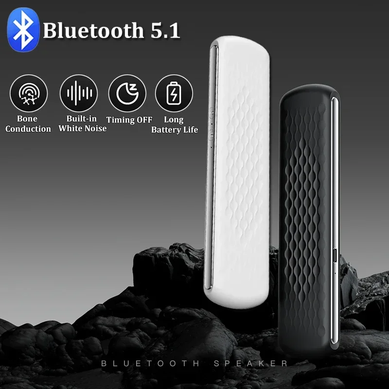 Altoparlante Bluetooth Tascabile Soundbar Stereo Wireless A Conduzione Ossea Sotto Il Cuscino Music Box Built-In White Noise Migliora Il Sonno