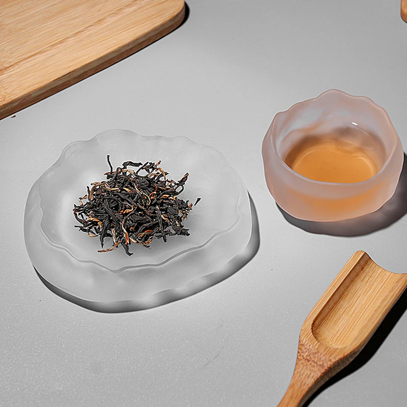 1pc Japanese Style Glass Cup Tasting Transparent/Frozen Tea Cups White Wine Cup Kongfu Master Teacup Tea And Mat 2 Style