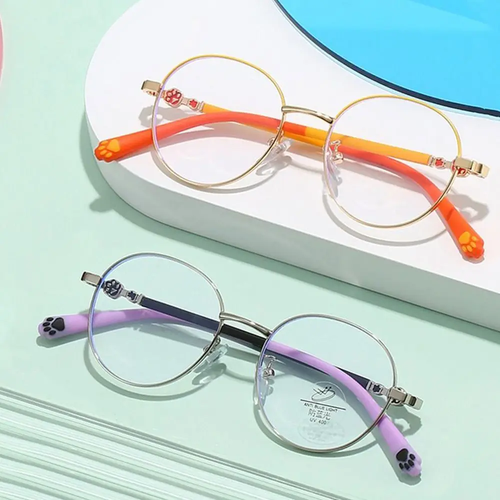 Blue Light Blocking Glasses for Kids Cute Cat Paw Pattern Optical Eyewear Children Boys Girls Anti Blue Rays Computer Goggles anti blue light glasses