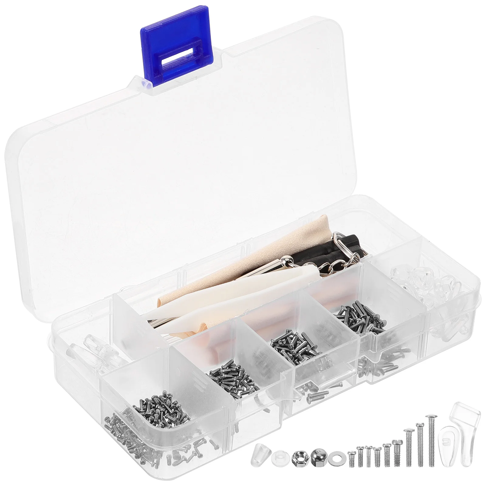 

Multifunction Glasses Screw Screwdriver Eye Repair Kit with Screws Metal Nose Pads