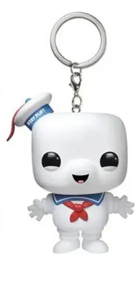 thumbnail image 1 of Llavero de juguete Funko Pop MOVIES Ghostbusters Stay Puft Marshmallow Man Slimer de 4 cm de PVC con figuras de vinilo de bolsillo, 1 of 5