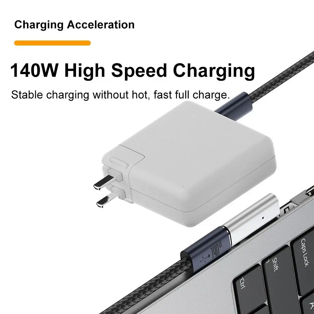 C타입 암-맥세이프 3 컨버터 커넥터 표시등, USB-C 마그네틱 어댑터, 노트북 아연 합금, 맥북 에어 및 프로용, 140W