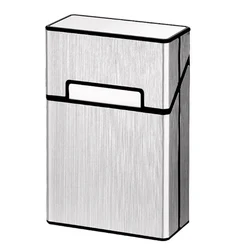 Sleek Aluminum Cigarette Case and Tobacco Holder (Silver)