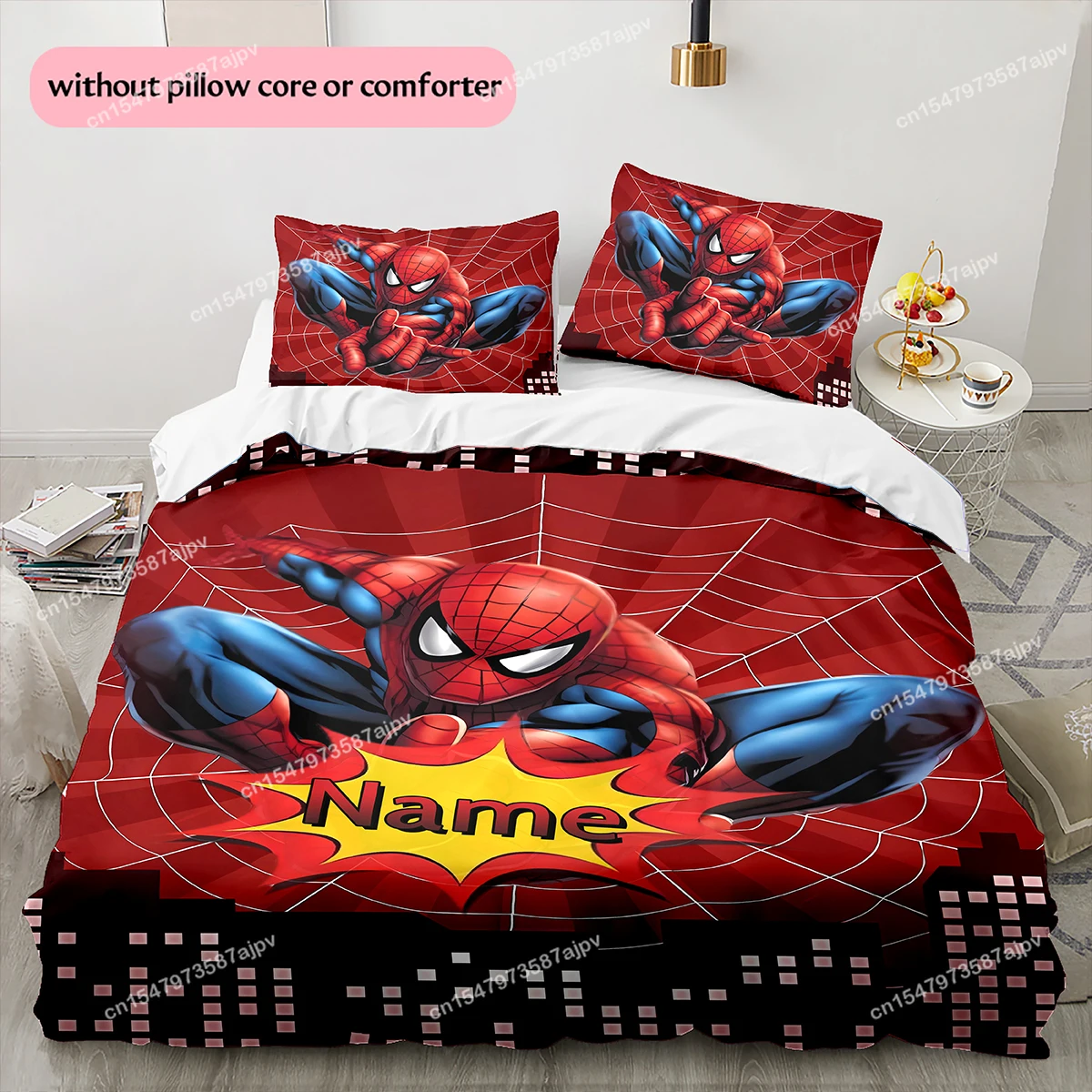 Personalized Duvet Custom Disney Spider-Man Bedding Set King Twin Child 3 Piece Mircofiber or Polyester Duvet Cover Set-QIAO 2