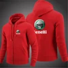 Benelli 2023 Spring Autumn New Style Men's Long Sleeve Printing Solid Color Zipper Pullover Hoodie Hooded Casual Simplicity Top 6