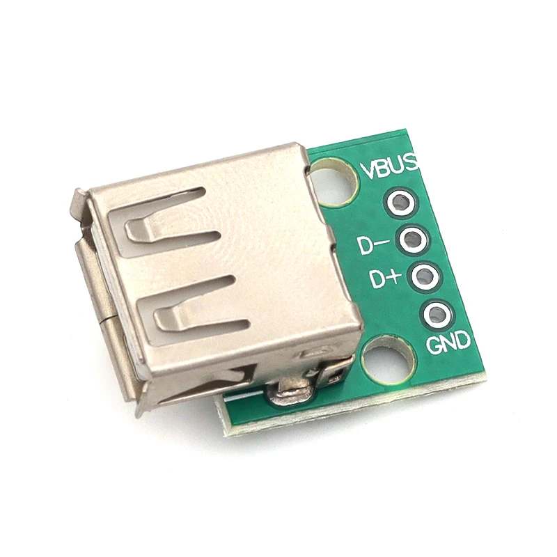 Compact USB Adapter Board with USB A Male to USB B Female Interface