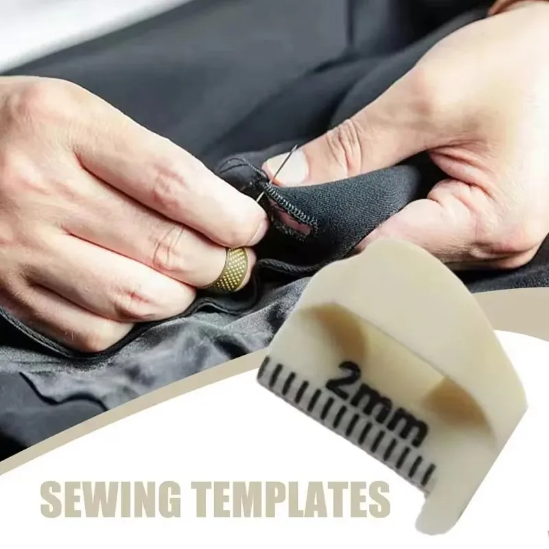 3Pcs/set Sewing Needle Gauge Measuring Tool Finger Ruler Sewing Template For Equal Stitches Finger Protector With A Scale