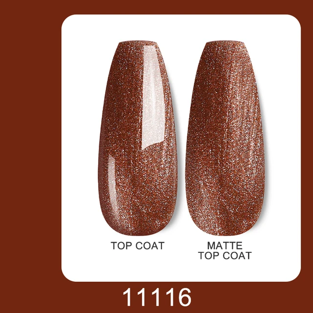Arte Clavo 15ml Brown Coffee Color UV Gel For Nail Gel Nail Polish Varnish Hybrid Glitter Decoration Base Top Coat Set 11116