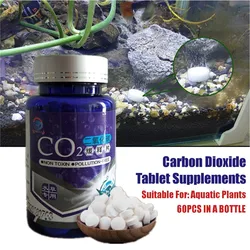60pcs CO2 Tablet Water Grass Aquarium Plants Aquatic Leaf Float Grass CO2 Carbon Dioxide Slice Diffuser Producer For Fish Tank
