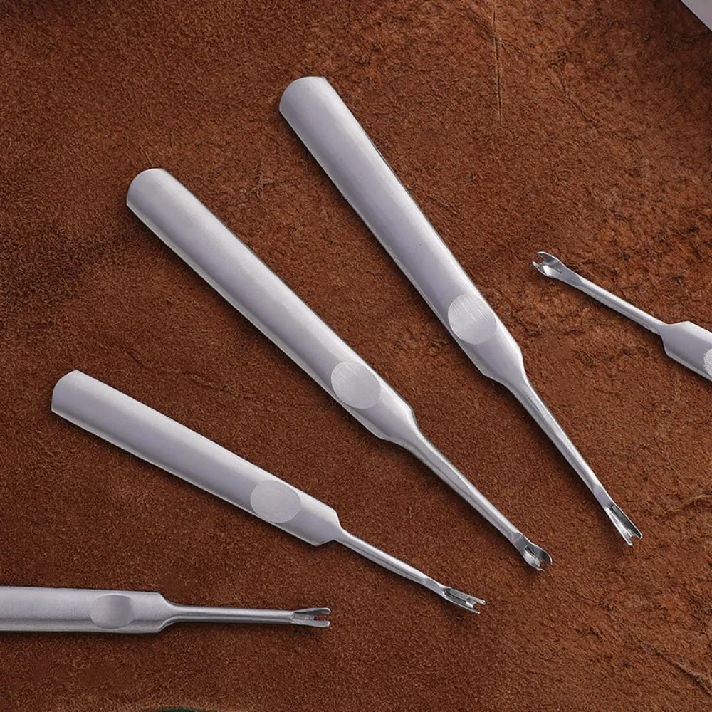 U+V Shaped Leather Stitching Skiving Handmade Groover Punching Tool Kit Leathercraft Hole Puncher Edge Beveler Tool Kit