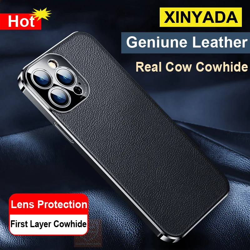 

Чехол из натуральной кожи для iPhone 14, 13 Pro, Max Plus, Corium, мягкий чехол для iPhone 14 Pro, Max 13, 12, задняя крышка, бампер