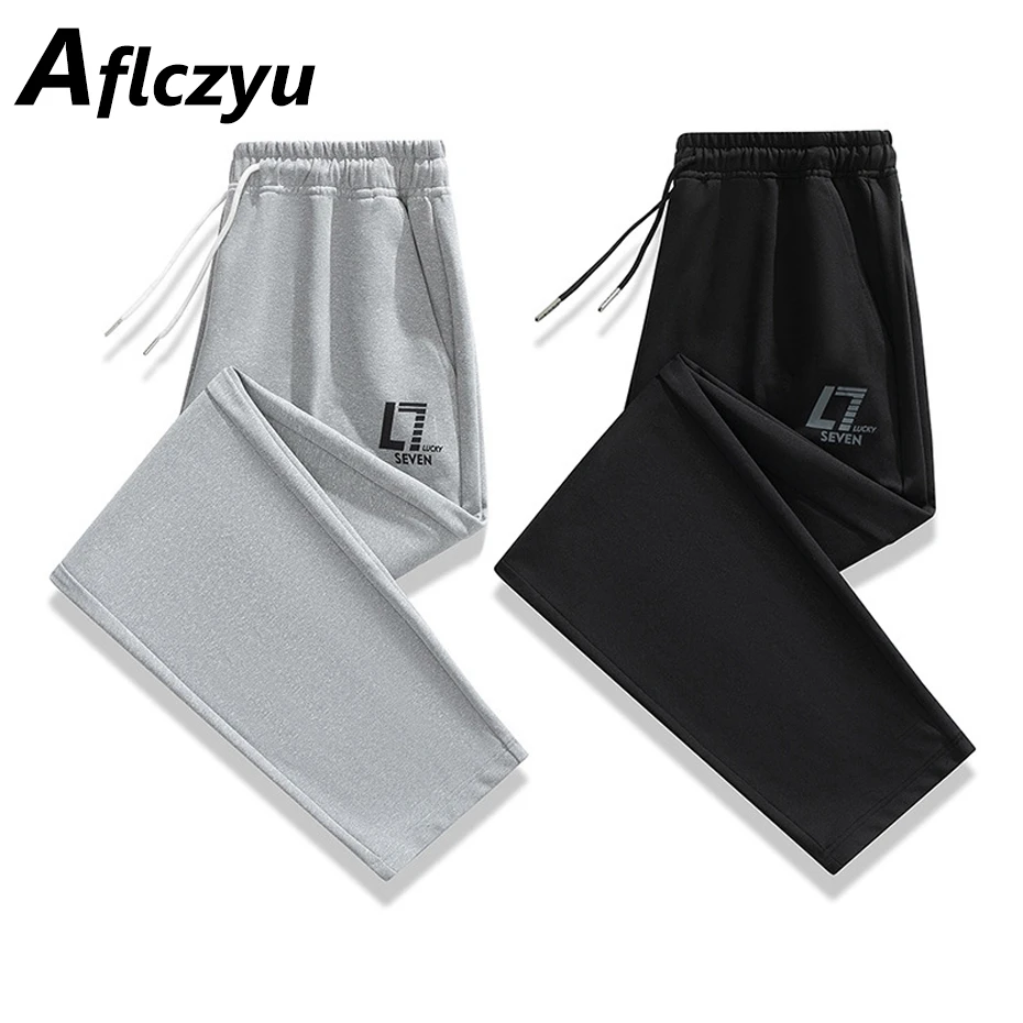 

Sweatpants Men Joggers Pants Spring Autumn Pencil Pants Fashion Casual Solid Color Elastic Waist Trousers Black Grey