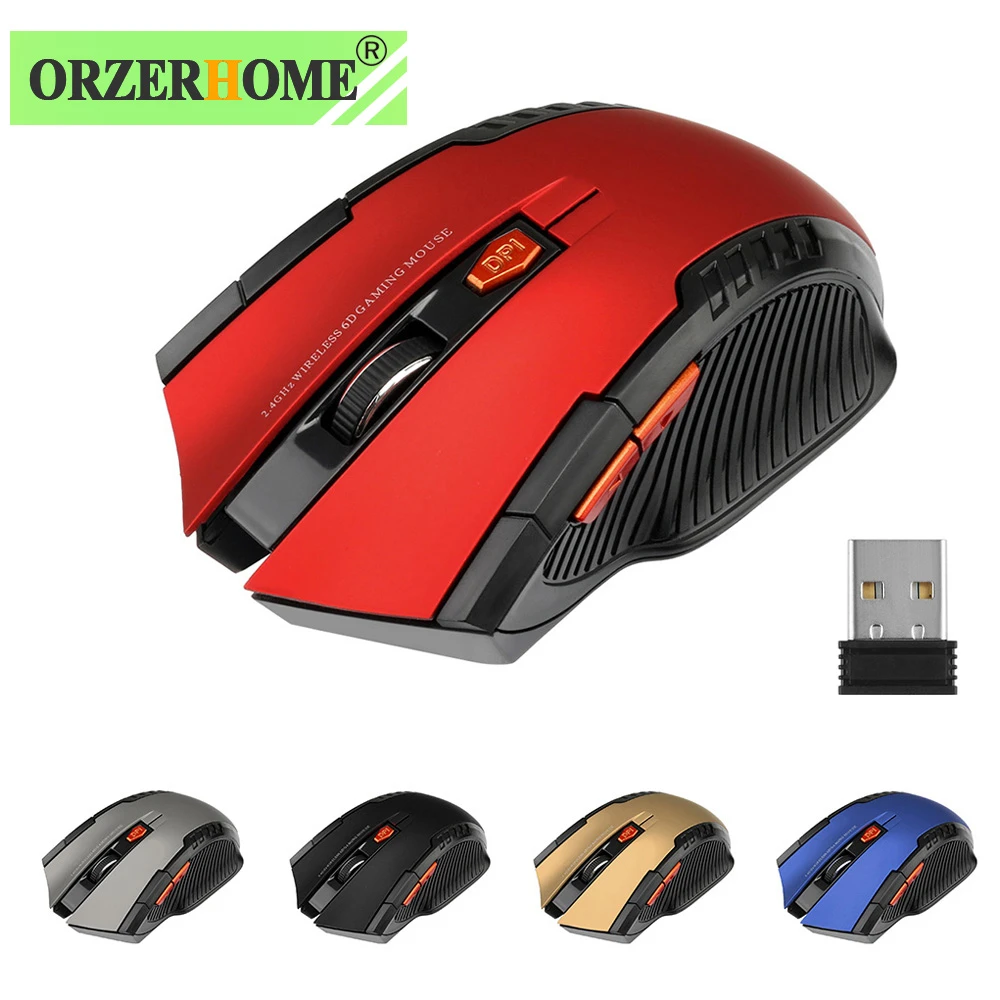 Orzerhome 2.4ghz Wireless Mouse Optical Mice With Usb Receiver Gamer