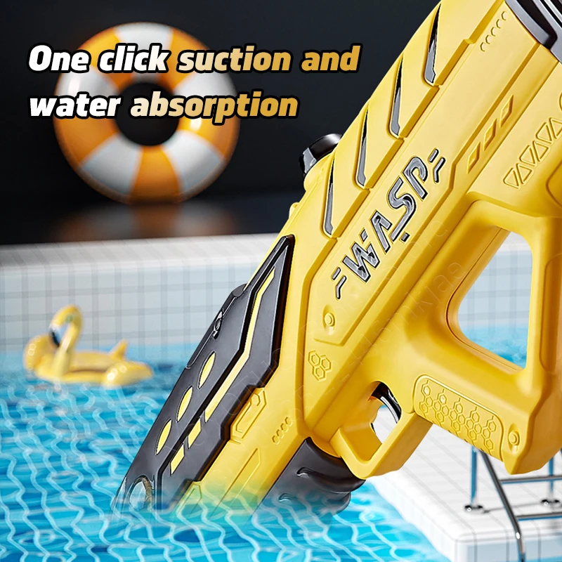 Fully Automatic Water Gun 3-Nozzle Electric Toy Water Gun One Click Water Injection Summer Adult And Children Outdoor Water  Toy 3