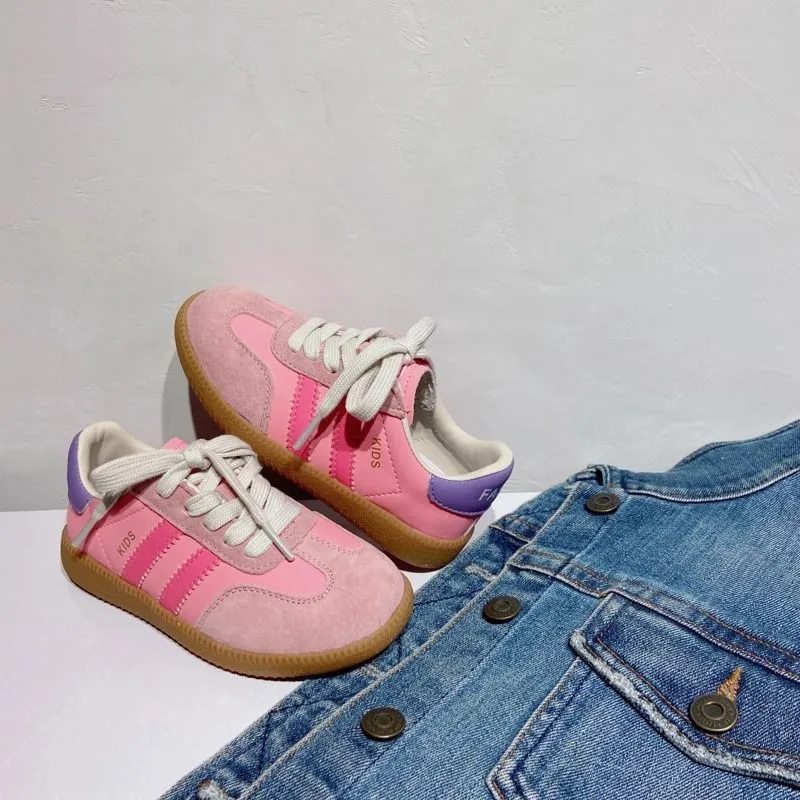 2024 Boys And Girls Canvas Shoes Children's School Performance Shoes Fashion Children Biscuit Bottom Breathable Kids Shoes 3